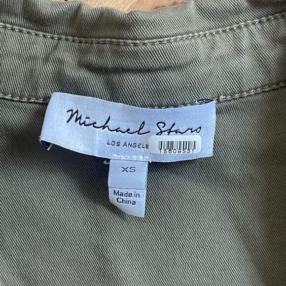 Michael Stars Eleanor Dress Cotton Utility Army Green Women’s Size XS - Picture 7 of 8